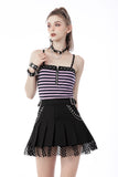 Rebel Rhythm - Punk Pleated Skater Skirt