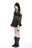 Antihero Ethos: Bold Pleated Miniskirt with studded belt