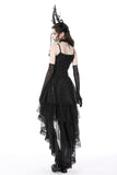 Dark Elite: Elegant Gothic Chiffon High-low Petticoat