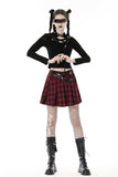 Crimson Flashback - Plaid Skirt