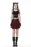 Crimson Flashback - Plaid Skirt