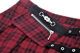 Crimson Flashback - Plaid Skirt