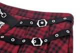 Crimson Flashback - Plaid Skirt