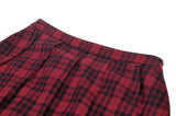 Crimson Flashback - Plaid Skirt