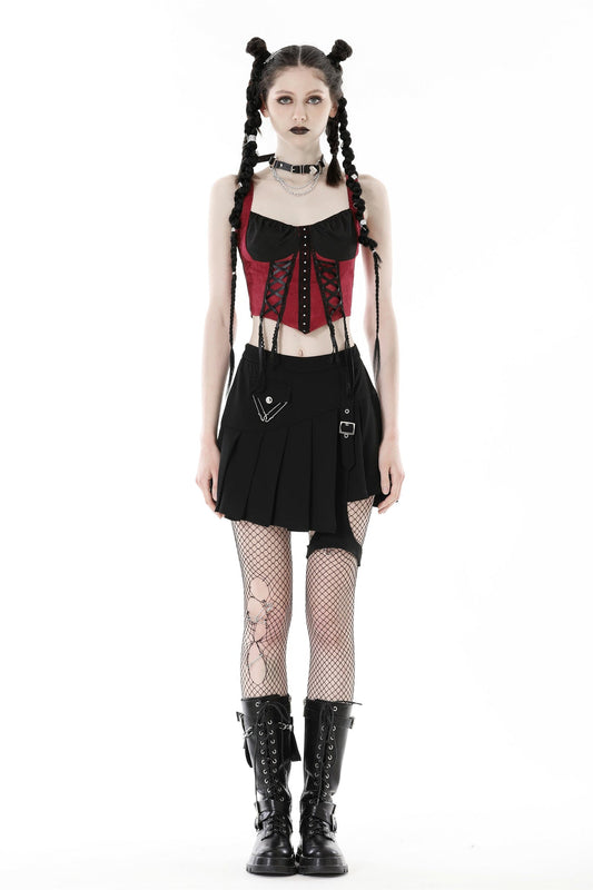 Violent Catharsis - Punk Mini Skirt with Garter