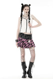 Deady Bear- Checkered Miniskirt with Bear Charm