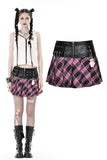 Deady Bear- Checkered Miniskirt with Bear Charm