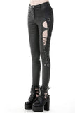 Deal Breaker: Punk Hollow cutout Thigh Trousers with Zipper