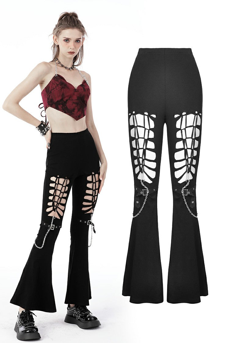 Mutant: Punk Rebel Cutout Decadent Bell-bottom Trousers