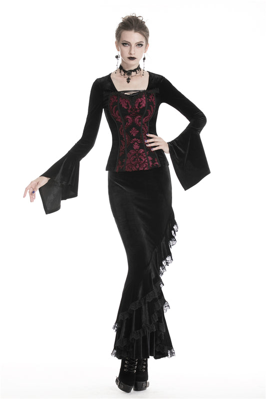 Bloody Kisses - Gothic Embroidered Top