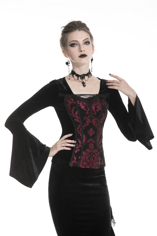 Bloody Kisses - Gothic Embroidered Top