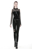 Hellraiser: Punk Off-shoulder Fishnet Decadent Top