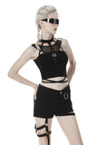 Lady Gangsta- Choker Neck Crop-top