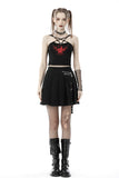 Skull Girl: Punk Star Strapped Halter Crop Top