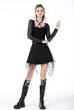 Nightly Glory: Punk See-through Lace-up Corset Top