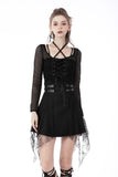 Nightly Glory: Punk See-through Lace-up Corset Top