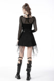 Nightly Glory: Punk See-through Lace-up Corset Top