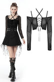 Nightly Glory: Punk See-through Lace-up Corset Top