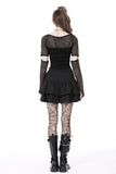 Miss Marauder: Punk Fishnet Sleeves Top