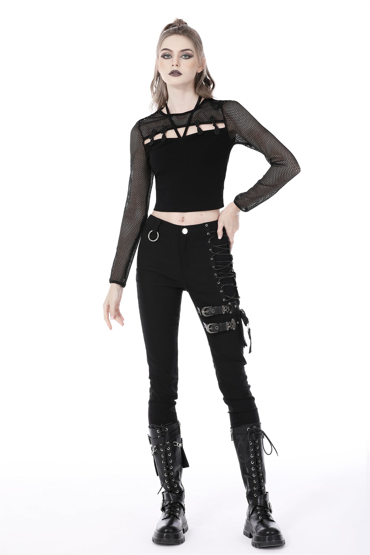 Femme Fatale Flyaway - Mesh Spliced Top