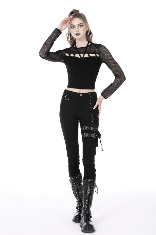 Femme Fatale Flyaway - Mesh Spliced Top