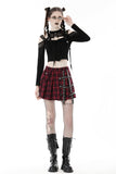 Pandemonium: Punk Fishnet Cold-Shoulder Crop Top