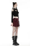 Pandemonium: Punk Fishnet Cold-Shoulder Crop Top