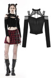 Ursula: Punk Crop-top with Fishnet