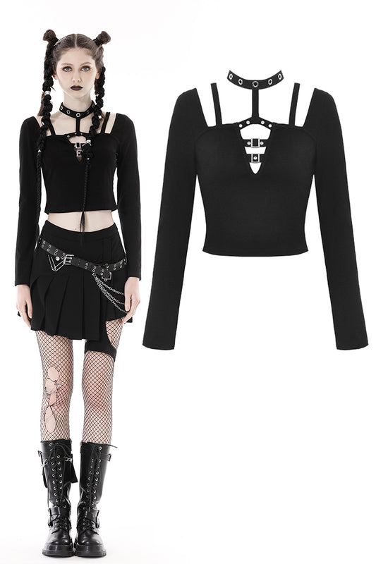 Land Pirate: Punk Square Neck Choker Crop Top