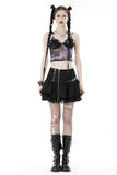 Dusky Mirage - Printed Gothic Crop Top