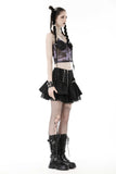 Dusky Mirage - Printed Gothic Crop Top