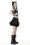 Dusky Mirage - Printed Gothic Crop Top