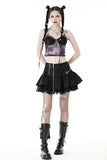 Dusky Mirage - Printed Gothic Crop Top