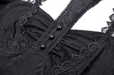 Black Dahlia - Gothic Fitted Top with Cut-out Neckline