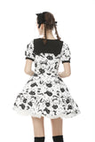 Kuroneko - Punk Printed Dress with Sailor Collar